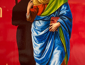 Pictorial sign painting by sign writer