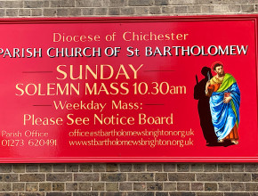 Church sign by signwriter hand painted sign writing